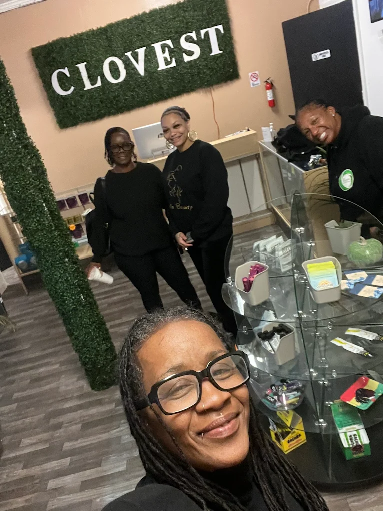 CLOVEST team members inside our dispensary